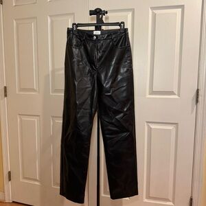 Wilfred Black Faux Leather Trousers